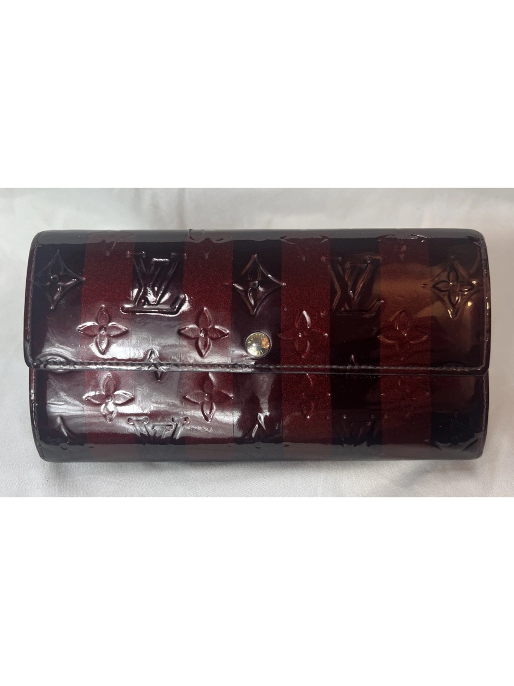 Louis Vuitton Burgundy Vernis Monogram Wallet